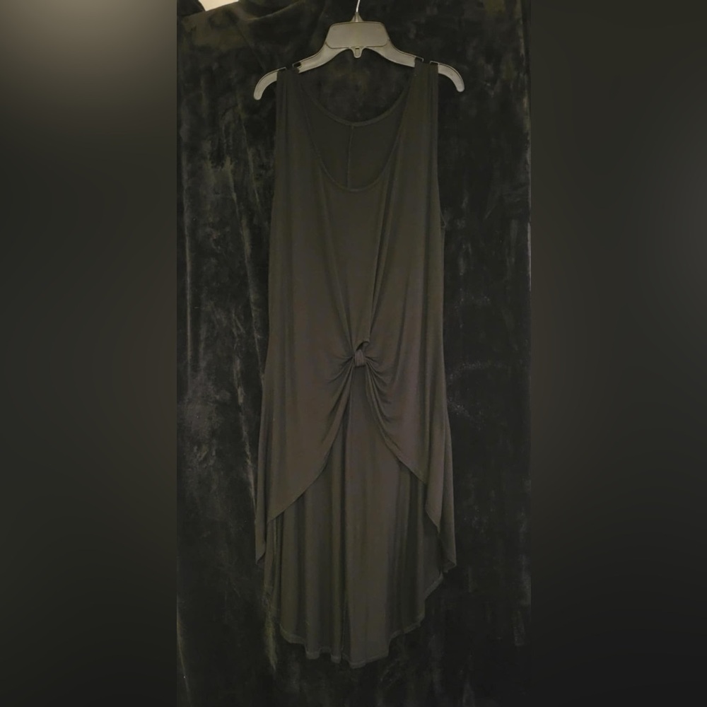 Elegant Black Draped Dress
